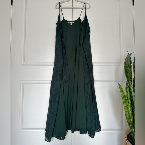 Anthropologie Hutch Floral Wrap Maxi Dress Small Forest Green - Picture 6 of 15